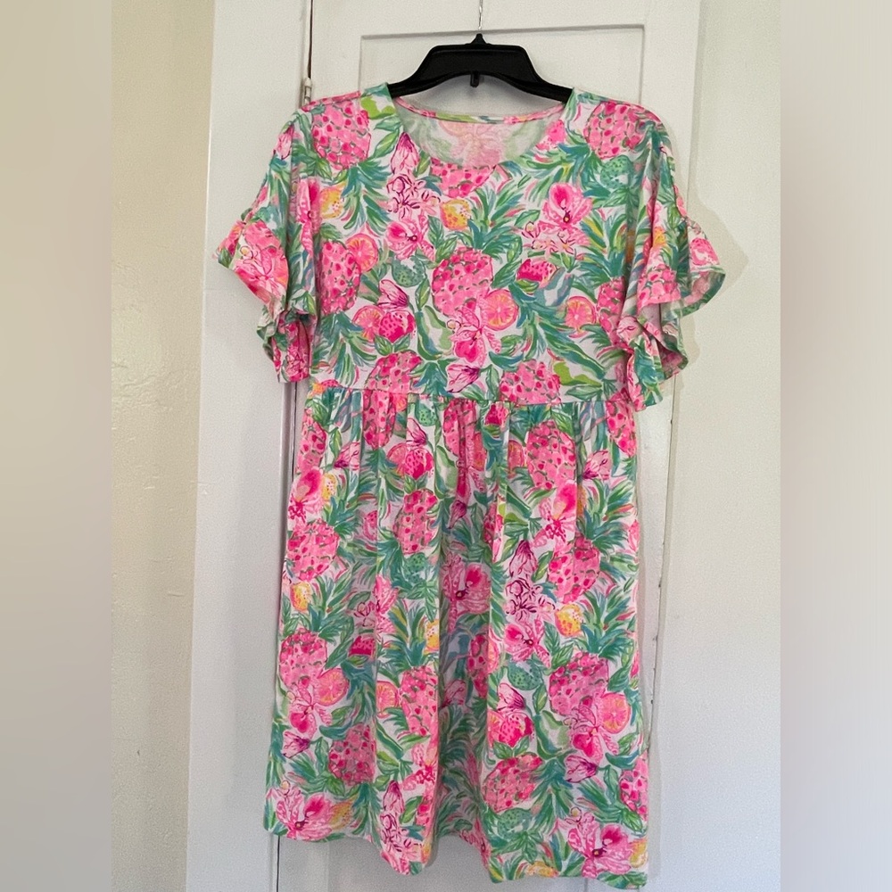 Lilly Pulitzer Tiltson Dress resort white pear necessities size xs